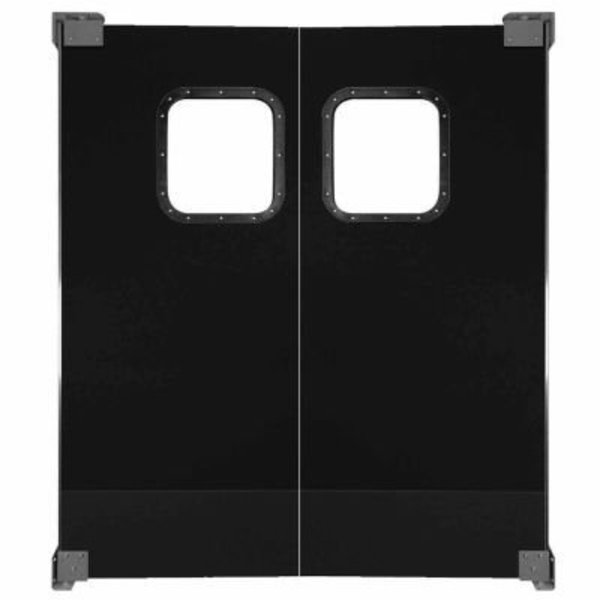Chase Industries,. Chase Doors Light to Medium Duty Service Door Double Panel Black 5' x 8' 6096NWD-BK